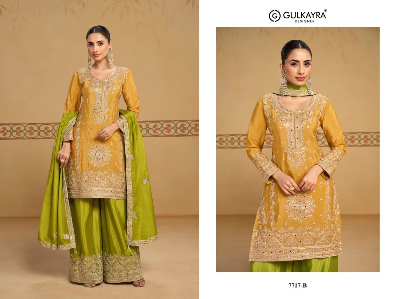 Reva By Gulkayra Real Chinon Embroidery Readymade Suits 